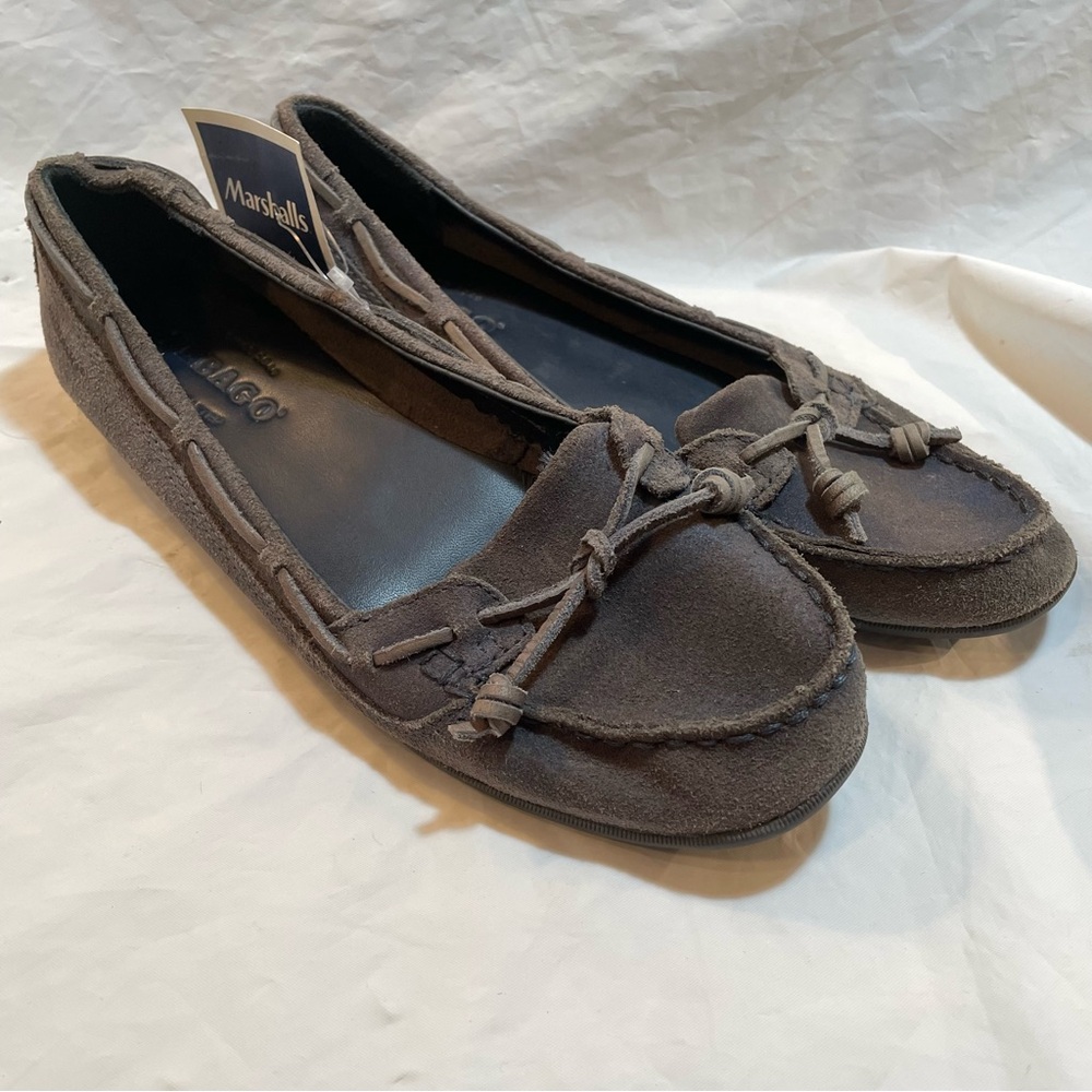 New Sebago Gray Boat Shoes Moccasin Loafers Women’s Size 8.5